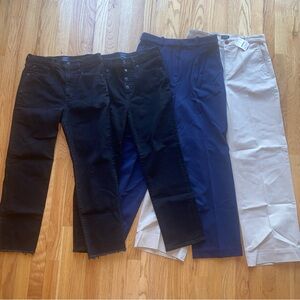 J. Crew Black, Navy & Beige Women's Chinos and Pants